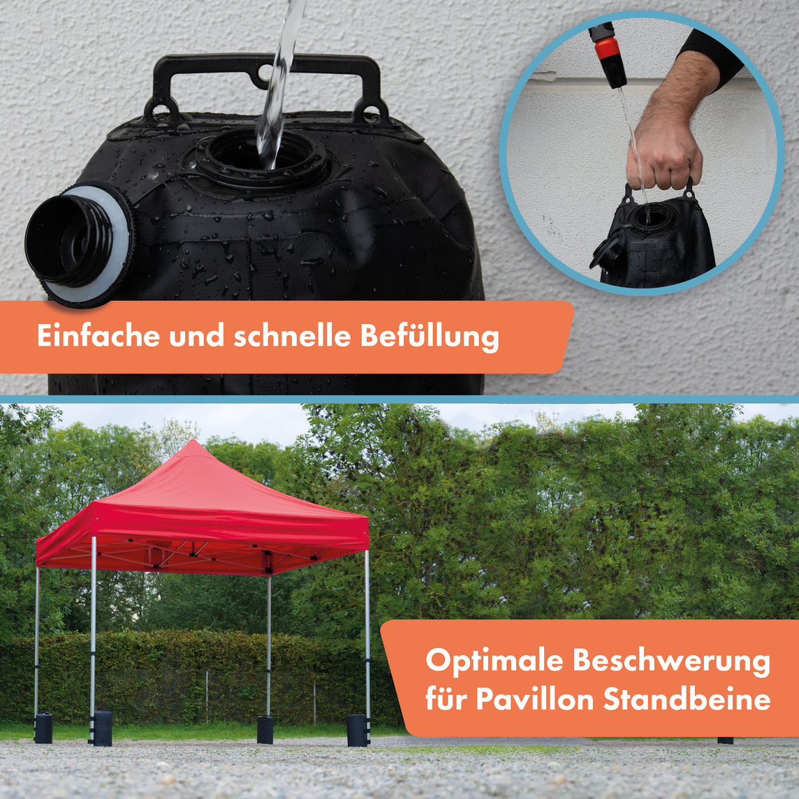 Wassergewichte Benutzung Abbildung – 10 Liter / 4 Stk.